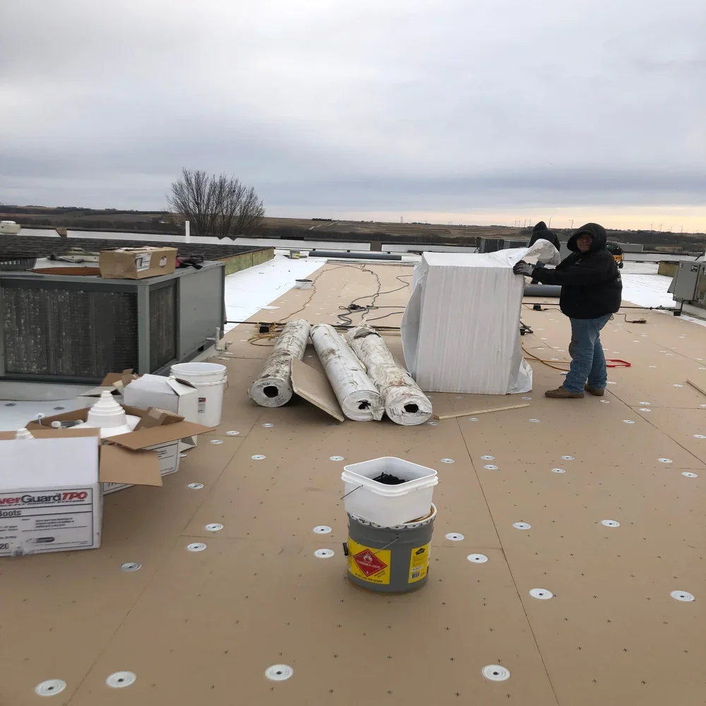 Commercial TPO roof installation Iowa
