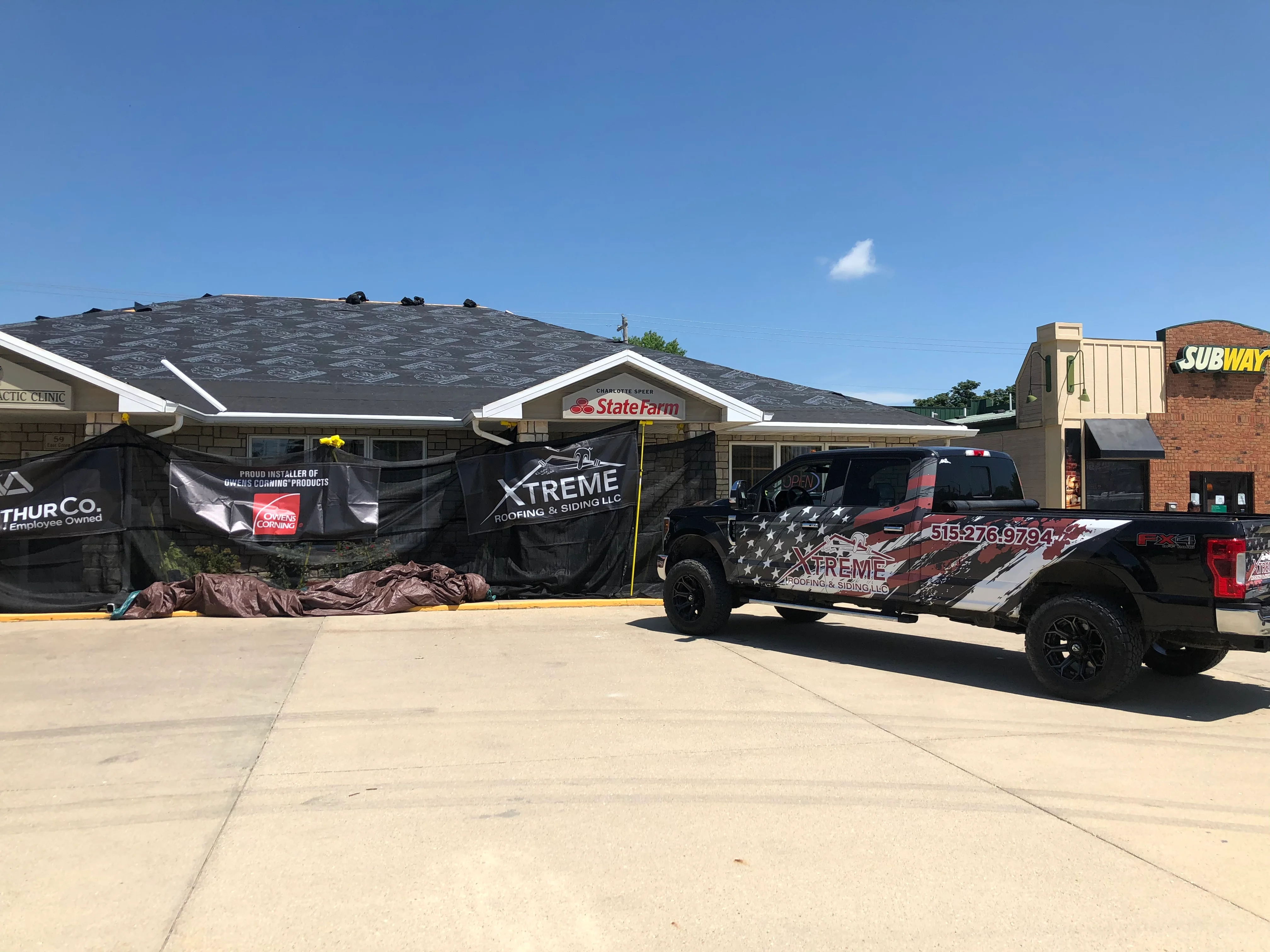 Commercial shingle install Dallas County Iowa