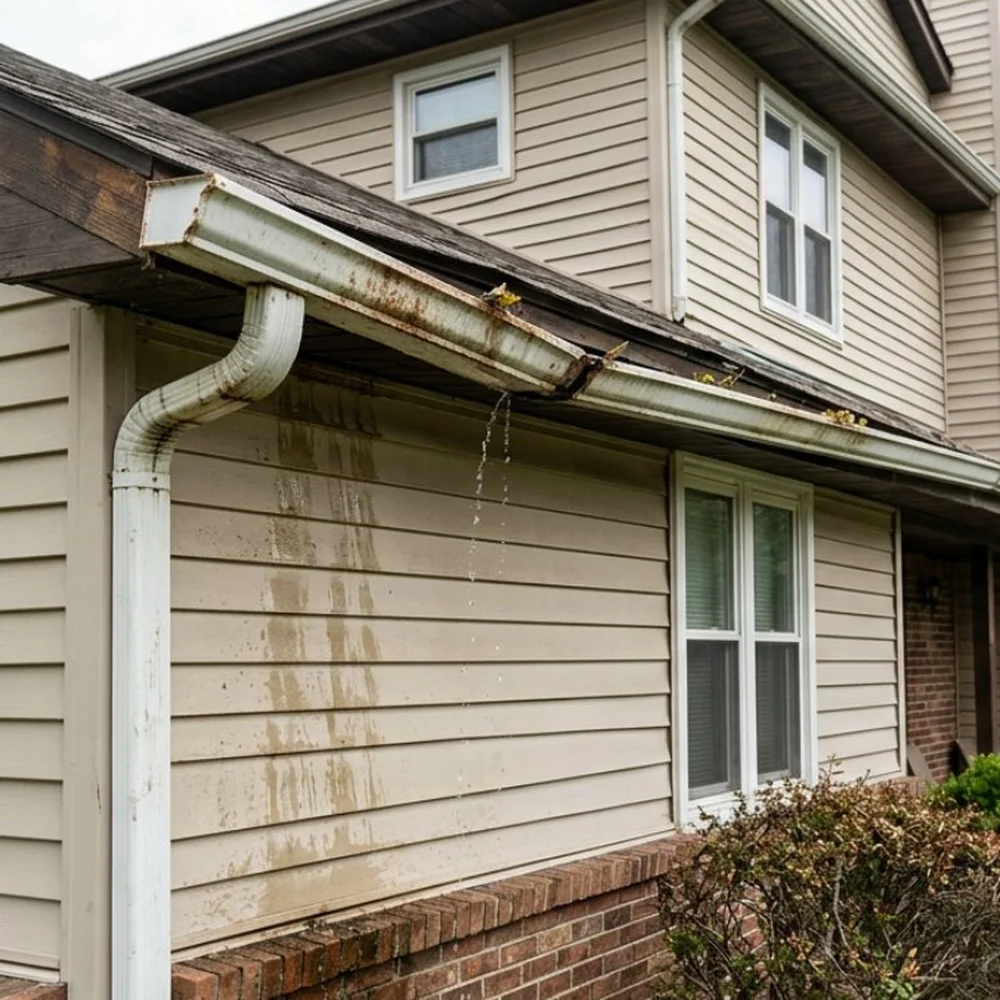 leaking, broken gutter system Des Moines
