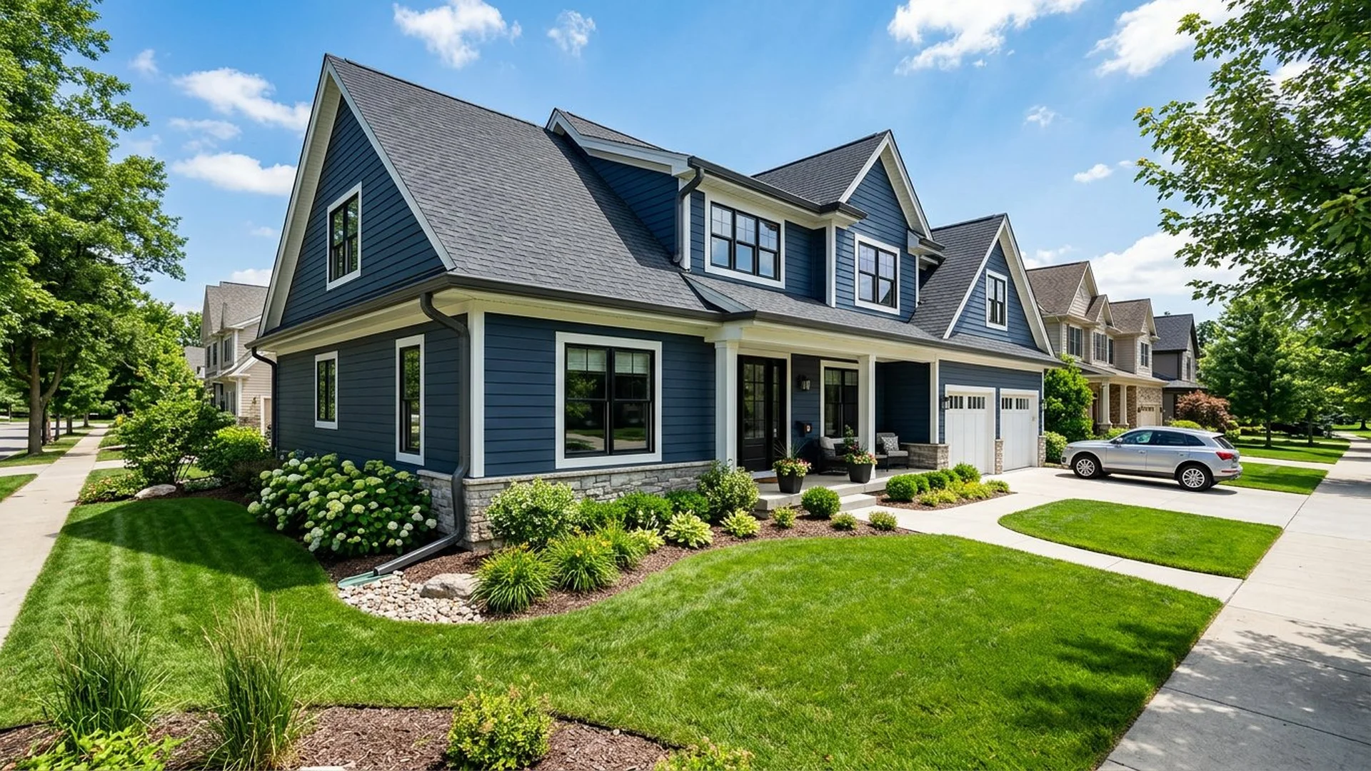 Seamless gutter installation on a residential home in Urbandale Iowa