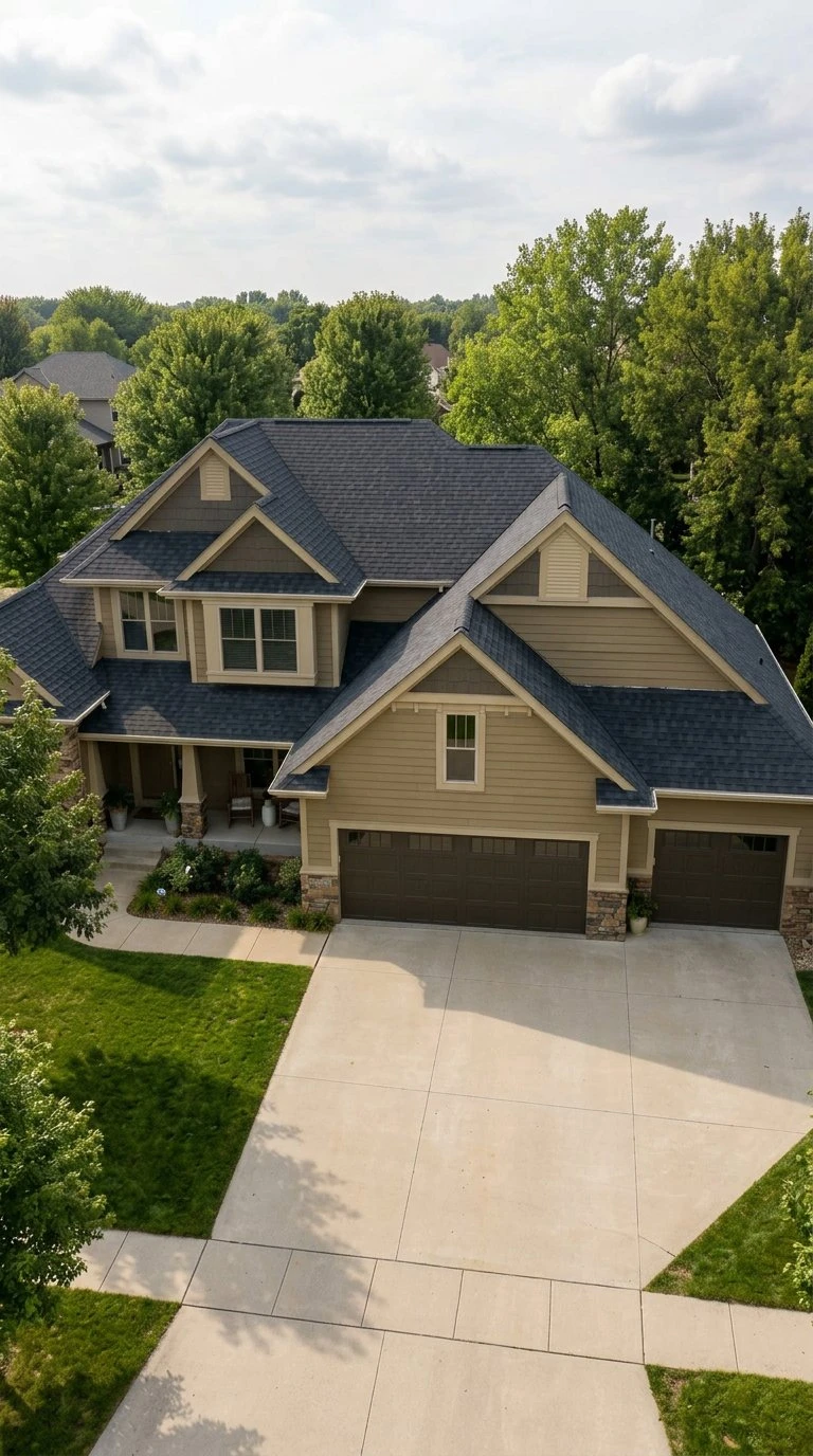 Craftsman-style home with new architectural shingle roof by Xtreme Roofing & Siding